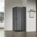Душевой угол Veconi Rovigo RV-50B, 1200х900х1950, черный, стекло тонированное