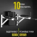 Брусья пресс настенные для дома HOMEGYMS, белые, до 250 кг тренажер