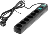 Сетевой фильтр Most RG, 3 метра, 6 розеток, черный, 2200Вт, 10А