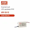 APV-35-12 MEAN WELL, Светодиодный драйвер IP42 36 Вт 12 В 3 А