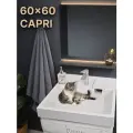 Раковина над стиральной машиной Capri 60х60, цвет белый, литьевой мрамор