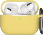 Защитный силиконовый чехол для беспроводных наушников Apple AirPods Pro 2 / Матовый тонкий чехол на Эпл Аирподс Про 2 / Желтый