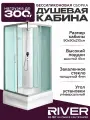 Душевая кабина River QUADRO Б/К XL (90*90) высокий поддон, стекло матовое, универсальная