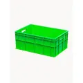 Ящик для молока, мяса, овощей и фруктов сплошной зеленый, 600х400х250 мм