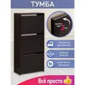 Обувница Курскмебель №15, ЛДСП, цвет венге, 3 отделения, 110х51х25 см