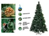 Искусственная елка DENLIVE 120, цвет зеленый, заснеженная, леска и ПВХ, высота 1.2 м