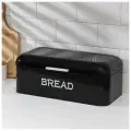 Хлебница, металлическая, 42×24×17 см, чёрная