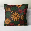 Подушка декоративная Африканские Узоры Солнце 40х40 велюр