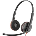 Гарнитура POLY Blackwire 3220, для компьютера, накладные, проводные, черный