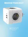 Разветвитель RocketSocket Cube Original 1205, белый-серый (GN1205)
