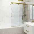 Шторка на ванну GuteWetter GWMPSLPL862 110x160 см, цвет фурнитуры бронзовый, цвет стекла бесцветный, стекло закаленное 8 мм / 6 мм, открывание двери левое / правое 4698033015212
