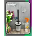 Ёрш Rainbowl CUBE стекло к стене малый (2790-BP) чёрный матовый