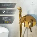 Гигиенический душ для унитаза со смесителем, встраиваемый, золотой