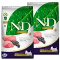 FARMINA DOG N&D PRIME ADULT MINI LAMB & BLUEBERRY беззерновой для взрослых собак маленьких пород с ягненком и черникой (0,8 + 0,8 кг)