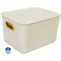 Корзина-органайзер 'оксфорд' с крышкой, цвет айвори, 35х27х20,8см