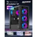 Корпус Predator V1 + 4 ARGB вентилятора + закаленное стекло, ATX, Micro-ATX, Mini-ITX