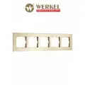 Рамка из металла на 5 постов Werkel AluMax W0053511, цвет шампань