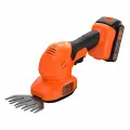 Ножницы аккумуляторные для травы и кустов Black Decker Power Connect 18В BCSS18D1-QW 18В 2Ач Li-Ion 2 насадки в комплекте 1 АКБ и ЗУ