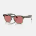 Умные очки Ray-Ban Wayfarer, размер 50-22-150, фотохромные линзы Clear/Watermelon Red Transitions, оправа Shiny Warm Stone