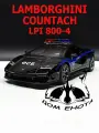 Машинка Lamborghini Countach LPI 800-. Металлическая модель автомобиля Ламба Контач ФСБ черный 21см. Инерционная игрушка машина 1:24