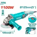 Угловая шлифмашина, Болгарка, 1100В/125мм/ с регулятором скорости TOTAL