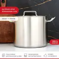 Кастрюля Viatto Commercial нержавеющая сталь с тройным дном 300x220 мм объем 15 л с двумя ручками 101325 65307