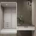 Зеркало с подсветкой в алюминиевой раме настенное ONE MIRROR 200х80см. Свет: Холодный белый 6000К. Черное