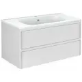 Тумба с раковиной из искусственного камня Vincea Vico 1000 цвет G.White, белый