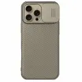 Чехол золотистого цвета с сдвижной шторкой для камеры от Nillkin для iPhone 16 Pro, серия CamShield Pro Case