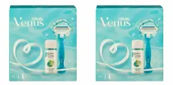 Набор Gillette Venus, бритва с кассетой и гелем Satin Care, для чувствительной кожи, 75 мл, 2 уп