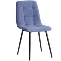 Комплект стульев Tetchair CHILLY MAX , Велюр/металл , 45 х 54 х 90 см , серо-голубой/черный (2шт/уп)