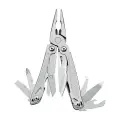 Мультитул LEATHERMAN WINGMAN, пассатижи, открывалка для бутылок, нож, ножницы, отвертка, серебристый
