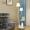 Напольная лампа со столиком Стеклянная настольная лампа