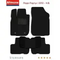 Ворсовые коврики для Лада Ларгус 1 (LRGS0, R90) 2012 - Н. В, Стандарт, черные, 5шт / Lada Largus 1