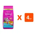 WHISKAS для взрослых кастрированных котов и стерилизованных кошек с курицей (5 кг х 4 шт)