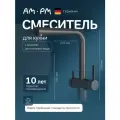 Смеситель для кухни AM.PM Func, с каналом для питьевой воды, на раковину, цвет черный матовый
