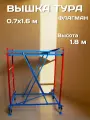 Вышка тура Флагман 0.7х1.6, высота 1.8 м, 1 секция, нагрузка 250 кг