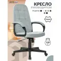 Кресло руководителя Бюрократ CH 002 Fabric серо-голубой Light-28 крестов. пластик