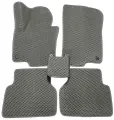 Автомобильные коврики ЕВА EvaTeka в салон для PEUGEOT 207(пежо 207),5-ти дверный хэтчбек,2006-2012 г. в, с 3Д лапой, серый ромб с серым кантом