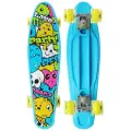 Скейтборд, Пенни борд  ONLYTOP Рожицы 56 х 16 см, колеса световые PU 60 х 45 мм, ABEC 7, алюминиевая подвеска