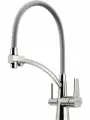 Смеситель SANCOS Eri SC4001BN для кухни, гибкий излив, с подключением фильтра, брашированный никель