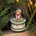 Новогодний снежный шар 9 см, Медведь, Christmas Toy's, Villeroy & Boch, Премиум-Фарфор