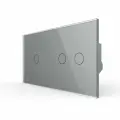 Трёхклавишный сенсорный выключатель Livolo (VL-C701/C702-15)