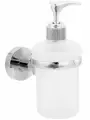 Дозатор для жидкого мыла Fora / Фора Long настенный, стеклянный, белый матовый, объемом 350мл / товары для дома