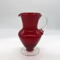 Кувшин винтажный, насыщенного рубинового цвета, стекло, Европа, 1970-1980 гг.