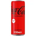 Газированный напиток Coca-Cola Zeroкола, 0.33 л, металлическая банка, 12 шт.