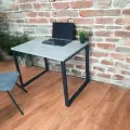 Письменный стол/ Лофт, 100*70 см, цвет столешницы Бетон светлый, Ножки лофт черные