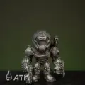 Думгай металлическая коллекционная фигурка ДУМ / Doomguy Doomslayer DOOM Eternal