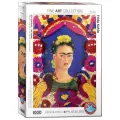 Пазл для взрослых Eurographics 1000 деталей: Автопортрет с птицами, Фрида Кало