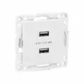 Механизм Розетки USB 2-местной EKF PROxima Стокгольм 2,1А винтовые клеммы белый (2 шт)